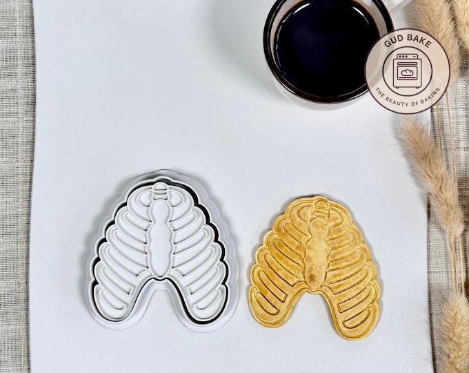 Ribcage cookie cutter | Nature Science Medical theme | Baking tool