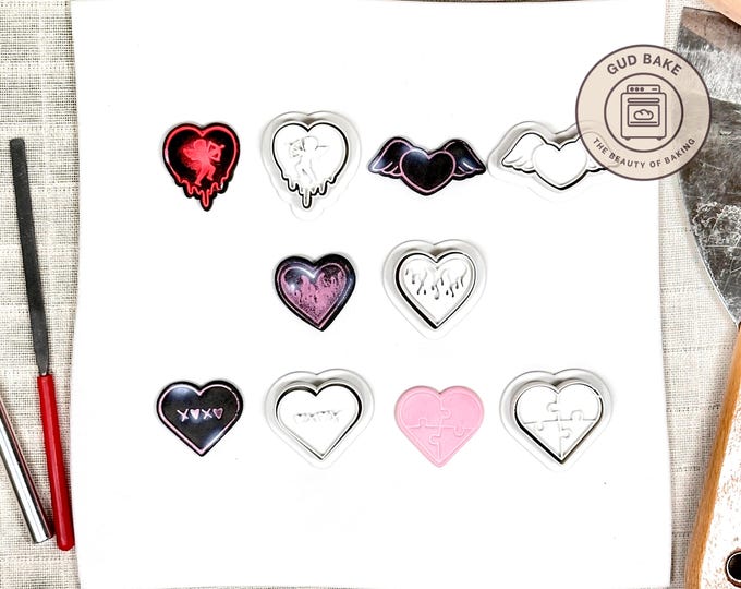 Wedding Anniversary Love Mini Clay Cutters, 5 Piece Bundle | Wedding, Anniversary, Love | Polymer Clay Earring Cutters, Bridal Must-Haves