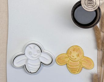 Bee Cookie Cutter | First Birthday | Wildlife Pastry Stamp