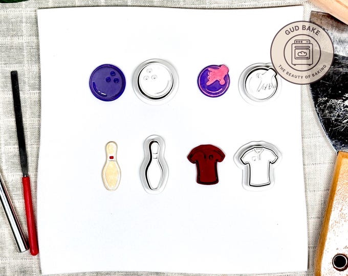 Sports Hobbies Mini Clay Cutters, 4 Piece Bundle | Sports, Hobbies, Team | Polymer Clay Earring Cutters, Game-Day Sets