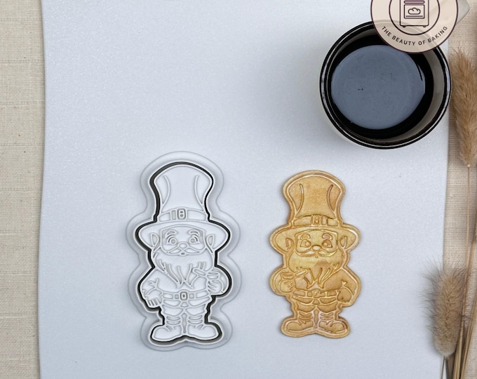 St. Patrick's Day Gnome Cookie Cutter | Lucky Treat Stamp