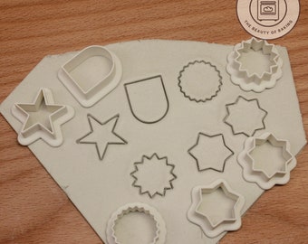 Special Shapes Clay Cutter Collection - Star, Hexagram, Advanced Geometric Tools for Artistic Pottery and Clay Art