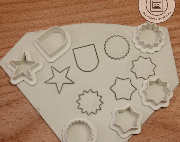 Special Shapes Clay Cutter Collection - Star, Hexagram, Advanced Geometric Tools for Artistic Pottery and Clay Art