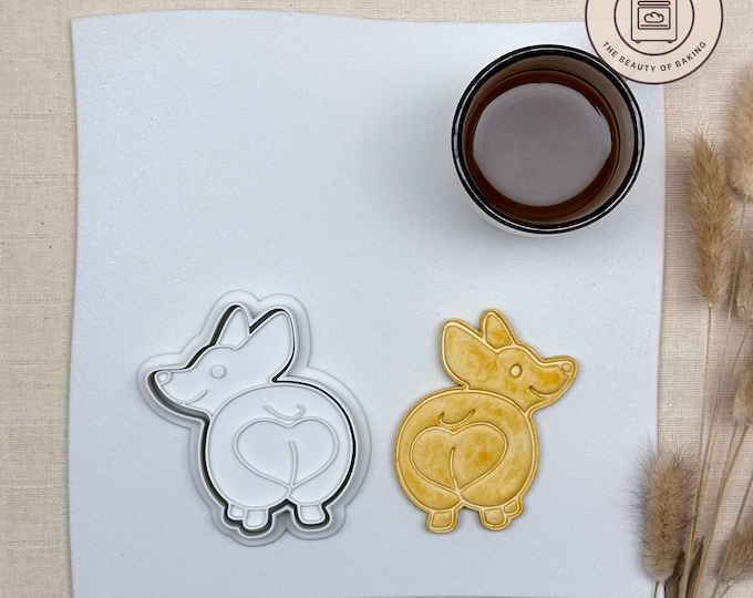 Corgi Butt Cookie Cutter | Funny Dog Theme Cookies | Party Ideas