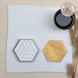 Würfel-Ausstechform | Kalligraphie-Basis | Geometrische Ausstechform