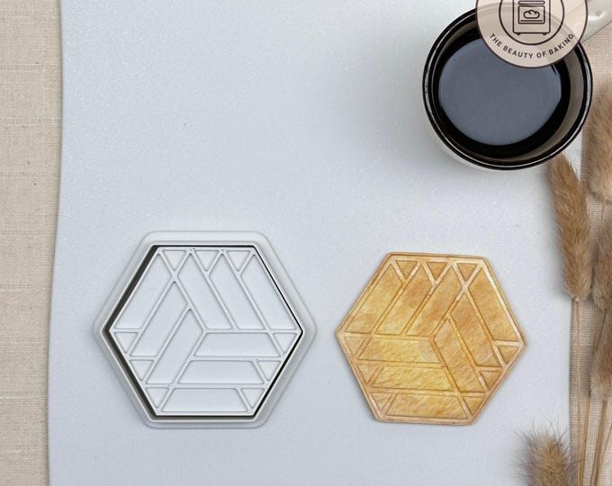 Cube Cookie Cutter | Calligraphy Base | Geometric Biscuit Cutter