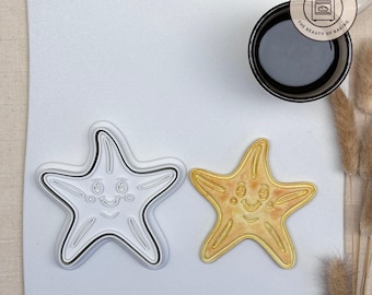 Starfish Cookie Cutter & Stamp Set, Summer Baking