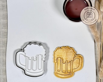 Beer Glass Cookie Cutter | Coffee Bar Decor | Drinkware Fondant Tool