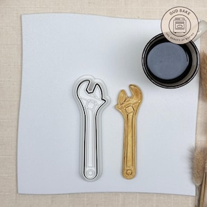 Solid Wrench Cookie Cutter - Ideal for Handyman Party Treats, Tool-Themed Baking, and Mechanic Celebration