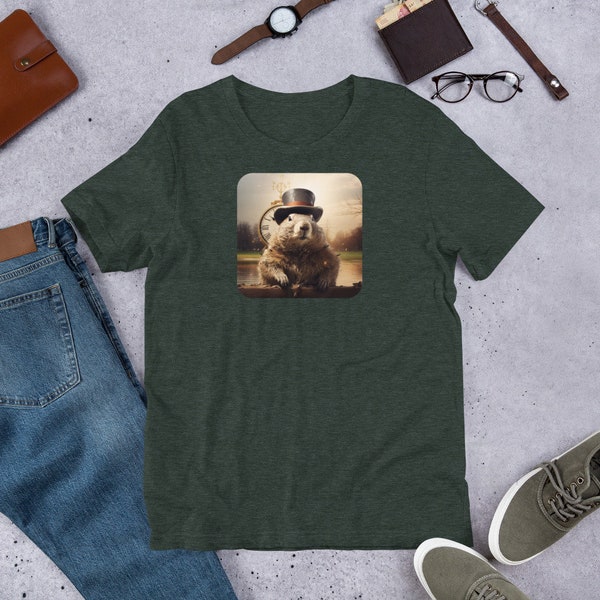 Whimsical Groundhog Cylinder Tee