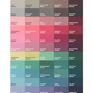 Soft Summer Color Palette | Seasonal Color Analysis | Digital Swatches for Wardrobe & Outfit Planning | PDF + PNG + ACO Files