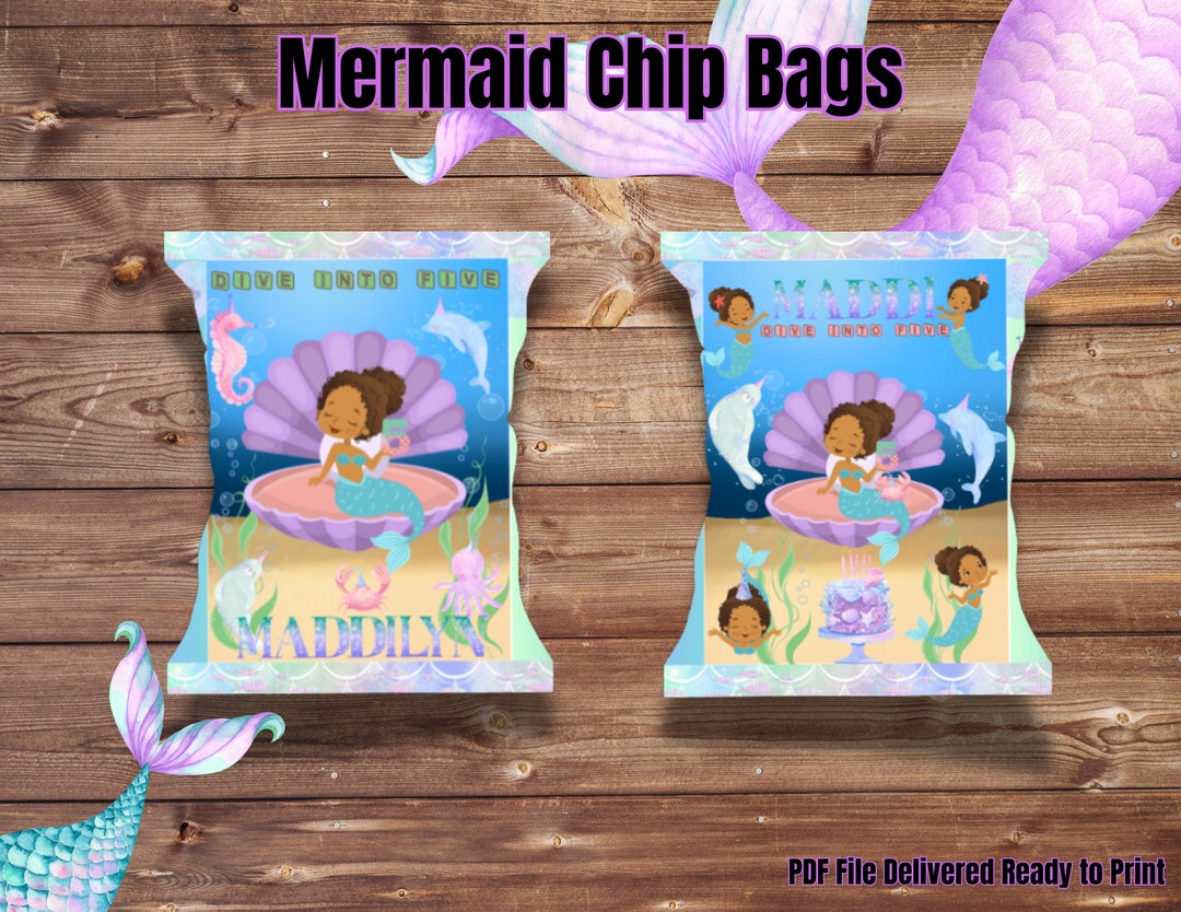 Mermaid Birthday Party Purple Mermaid Pre-Filled Party Bags - Under The ...