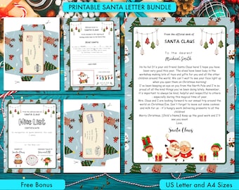 Letter from Santa Template - Magical Christmas Keepsake for Kids - Instant Download Holiday Print - Printable Santa List