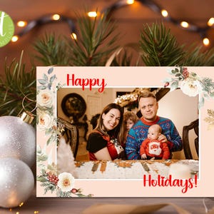 Cartão de Natal 7x5 | Cartão de felicitações exclusivo | Cartão de Feliz Natal personalizado | Desejos de Natal elegantes
