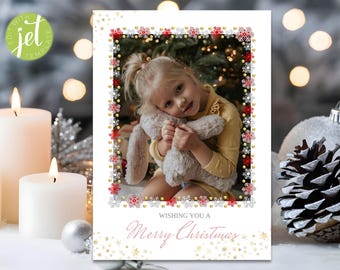 Christmas Holiday Card 5x7 | Festive Greeting Card | Personalized Merry Christmas Card | Customizable Merry Christmas Card | Holiday Wishes