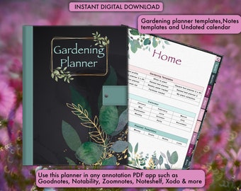 Gardening Planner, Garden Planner Digital, Plant Planner, Garden Planner Goodnotes, Garden Project Planner, Garden Organizer,Garden Calendar