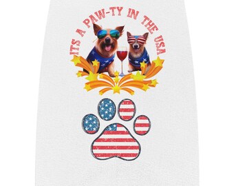 PAW-TY in the USA 4th of July Celebration Patriotic Pet Tank Top