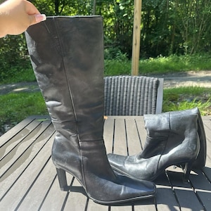 Vintage Leather Upper Man Made Sole Ponderosa Boots Made In Brazil Size 10M