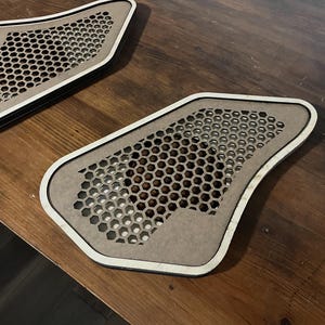 Custom speaker pod for car audio fabrication made to fit 6.5”  speakers universal with black  acrylic grill insert