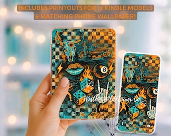 Western Punchy Kindle-Einsatz, Handy-Tapete, Lesezeichen