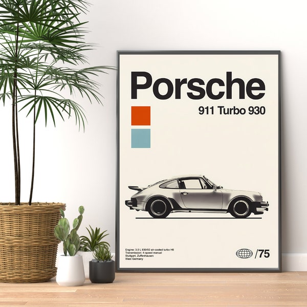 Porsche 911 Printable Wall Art | Porsche 911  Art | Art Print | Digital Download | High Quality | Poster Print | Canvas Print | Wall Art