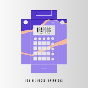 TRAPDOG® Custom Skin Pocket Operator Case / Send Us Your Custom Artwork / 3D Printed / Transparent Buttons / Gift For Producer / #28