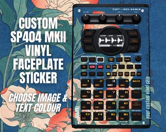CUSTOM SP404 MKII Vinyl Faceplate Sticker | Choose Image and Text Colour | Add Your Logo | Precut Holes | Fully Personalize Your SP404 MkII