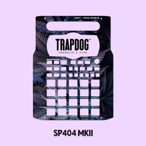 May include: A black and green patterned skin for the Roland SP-404MKII sampler. The skin features a leafy design with the text "TRAPDOG PRODUCER'S PLUG" in white.