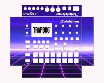 Adesivo de vinil para painel frontal Digitakt MK I + II, Digitone, Syntakt e Analog Heat MKII | Adesivo de vinil personalizado Elektron Digitakt | nº 3