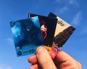 Custom Album Cover Sticker Pack with Scanning Code | Albums of Your Choice | Gift for Music Fan | Laptop, Phone, Bottle, Bedroom Stickers