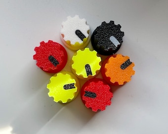 Manopole Reloop colorate TRAPDOG® / Manopole Eurorack modulari stile D-Shaft / Manopole mixer / Manopole EQ / 180 gradi / 16 colori / Stampate in 3D