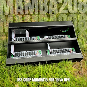 MAMBA208™ 6U stalen Eurorack modulaire skiff / verduisterde Eurorack-koffer van 104 pk