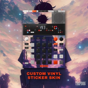 Vinilo adhesivo personalizado EP-133 K.O II / Agujeros precortados / Envíanos tu diseño y logotipos / Elige el color del texto y del recuadro