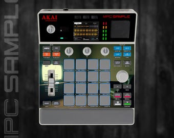 MPC Sample MIDDLE Section Only (No Screen!) Custom Skin / Vinyl Sticker Skin / Precut Holes / #133