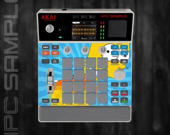 MPC Sample MIDDLE Section Only (No Screen!) Custom Skin / Vinyl Sticker Skin / Precut Holes / #119
