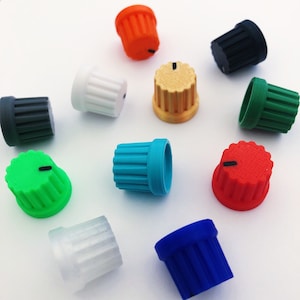 TRAPDOG® Coloured Pla Knobs / Perfect for SP404 / DJ Knobs / Mixer knobs Set / EQ knobs / Potentiometer knobs / D-Shaft Knobs / 3D Printed