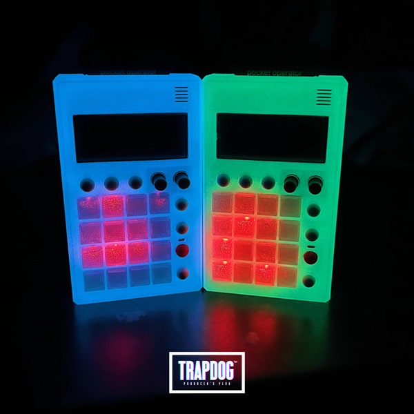 TRAPDOG® Glow-In-The-Dark Pocket Operator Case / 3D Printed / Biggest Pads In The Game 1cm x 1cm / Gift For TE Producer