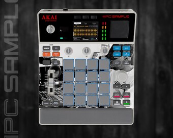 MPC Sample MIDDLE Section Only (No Screen!) Custom Skin / Vinyl Sticker Skin / Precut Holes / #120 Dilla