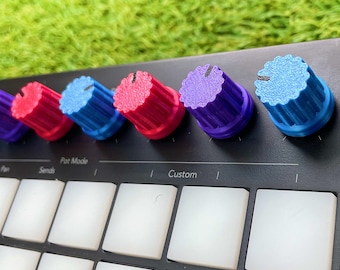 Perillas TRAPDOG® SILK PLA / Perfectas para Sp404 / Perillas de DJ / Juego de perillas de mezclador / Perillas de ecualizador / Perillas de potenciómetro / Perillas de eje D / Impresas en 3D