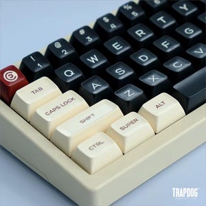 Retro Two-Tone ABS Artisan Keycaps | SA Profile For MX Switches | 160+ Key Custom Set for Mechanical Keyboards
