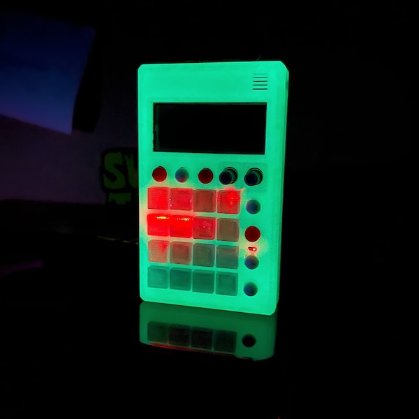 TRAPDOG® Glow-In-The-Dark Pocket Operator Case / 3D Printed / Biggest Pads In The Game 1cm x 1cm / Gift For TE Producer