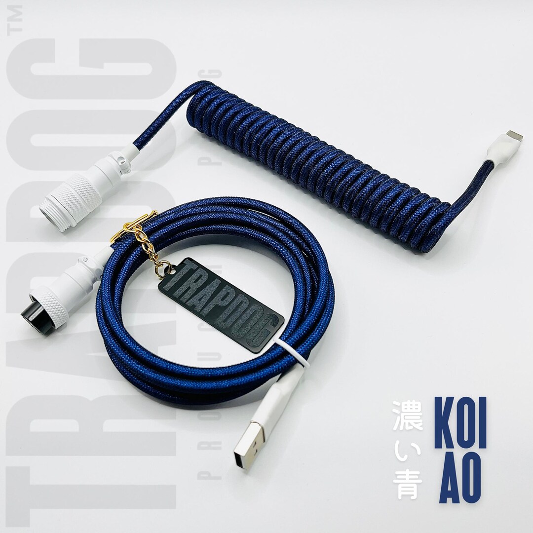 TRAPDOG® 'KOI AO' Pro Coiled Keyboard Cable #24 - Etsy, image size:1080x1080