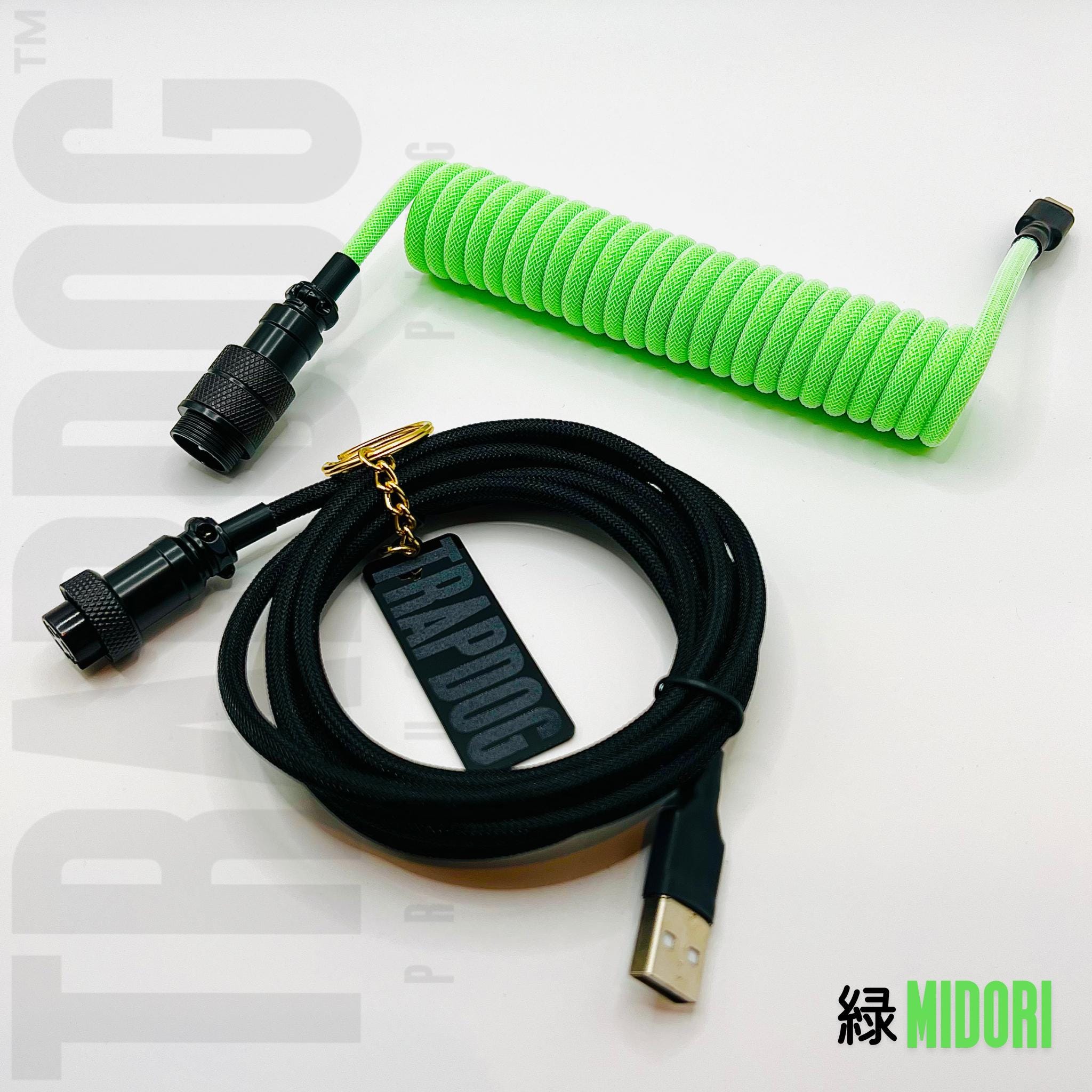 TRAPDOG® 'MIDORI' Pro Coiled Keyboard Cable #37 - Etsy Israel