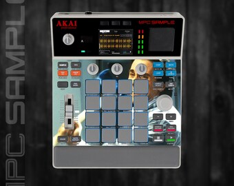 MPC Sample MIDDLE Section Only (No Screen!) Custom Skin / Vinyl Sticker Skin / Precut Holes / #116