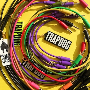 Cables de conexión mono TRAPDOG® Eurorack / Paquete de 5 / 3 longitudes / 15 cm - 30 cm - 45 cm / Variedad de colores / Cables para sistemas de sintetizadores modulares