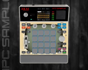 MPC Sample MIDDLE Section Only (No Screen!) Custom Skin / Vinyl Sticker Skin / Precut Holes / #129