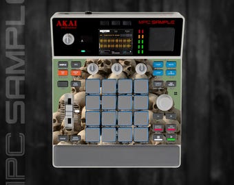 MPC Sample MIDDLE Section Only (No Screen!) Custom Skin / Vinyl Sticker Skin / Precut Holes / #131