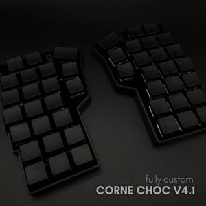 Corne Choc v4.1 Low Profile Split Keyboard – Wired Hotswap Choc v1/v2 | 10 Case Colors | English/Hiragana Keycaps | 46 Keys Column Staggered