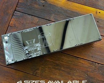Lightweight 3U Aluminium Eurorack Skiff Case | Black Powder Coated, Tapped M3 Rails 40HP, 64HP, 84HP, 104HP