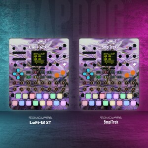 Custom SmplTrek & Lofi-12 XT Vinyl Faceplate Skin Sticker | Precut Holes | Send Us Your Artwork and Logo | Largest Skin Collection #17
